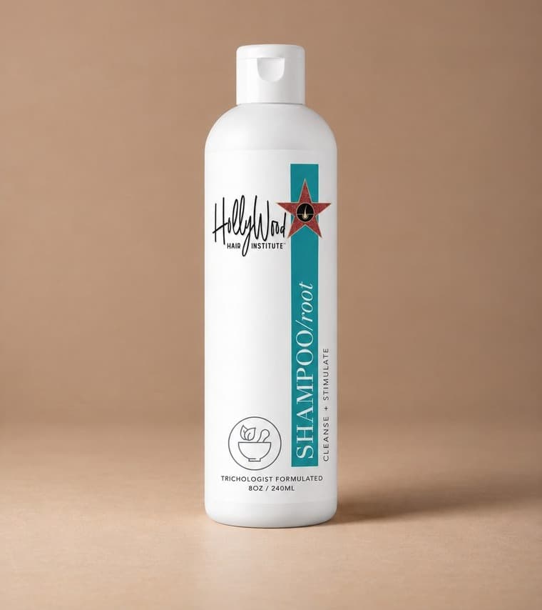 Shampoo product bottle, Hollywood Hair Institute
