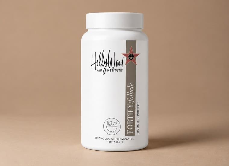 Fortify product bottle, Hollywood Hair Institute